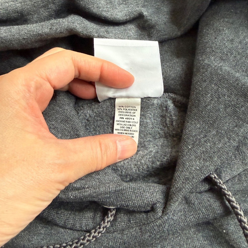 University North Carolina hoodie grey Sz M - Picture 3 of 3
